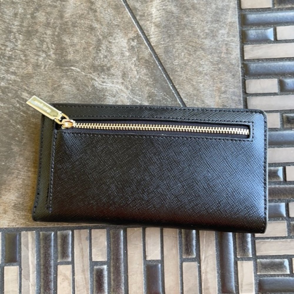 Kate Spade Staci Large Slim Bifold Wallet Black - Picture 5 of 16